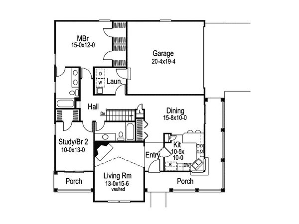 Ranch Floor Plan - Main Floor Plan #57-723