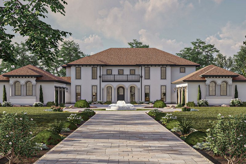 Mediterranean Style House Plan - 5 Beds 4.5 Baths 5460 Sq/Ft Plan #455-524