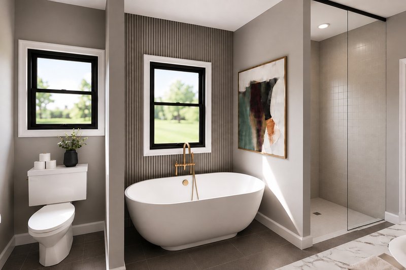 House Blueprint - Interior - Master Bathroom for Farmhouse House Plan #1064-509 - 3 bed, 2.5 bath