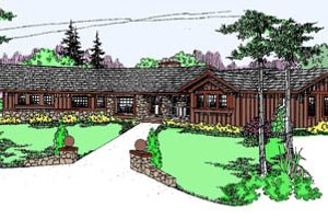Ranch Exterior - Front Elevation Plan #60-127