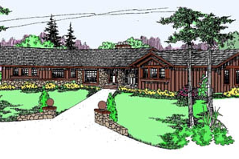 Dream House Plan - Ranch Exterior - Front Elevation Plan #60-127
