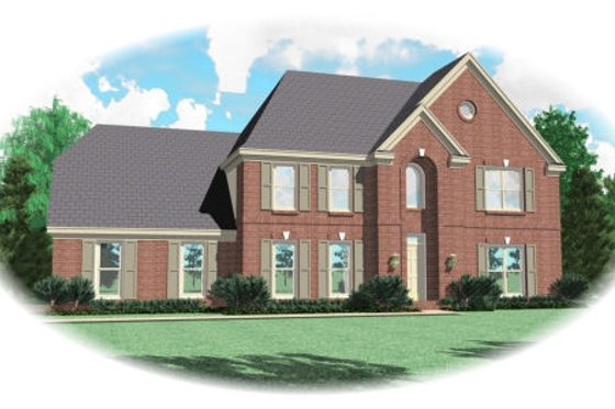 Exterior - Front Elevation for European House Plan #81-13702 - 4 bed, 2.5 bath