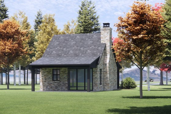 Exterior - Rear Elevation for Cottage House Plan #1096-143 - 1 bed, 1 bath