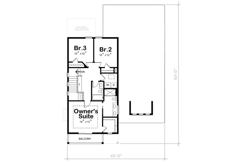 Dream House Plan - Floor Plan - Upper Floor for Traditional House Plan #20-2518 - 4 bed, 3.5 bath
