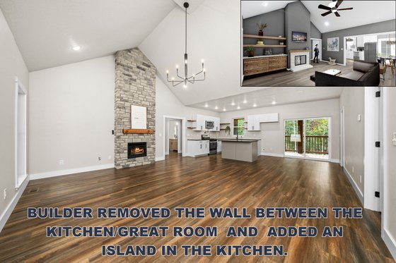 Interior - Family Room for Country House Plan #44-256 - 3 bed, 2 bath