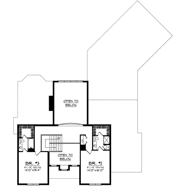 Dream House Plan - Traditional Floor Plan - Upper Floor Plan #70-695