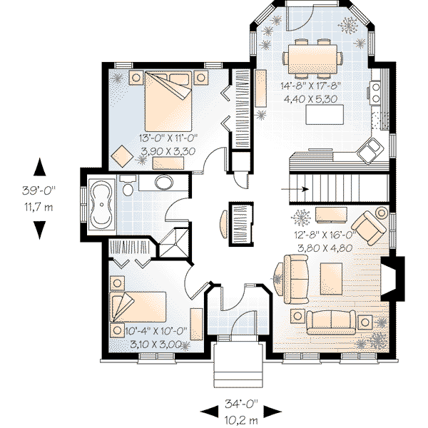 Dream House Plan - European Floor Plan - Main Floor Plan #23-528