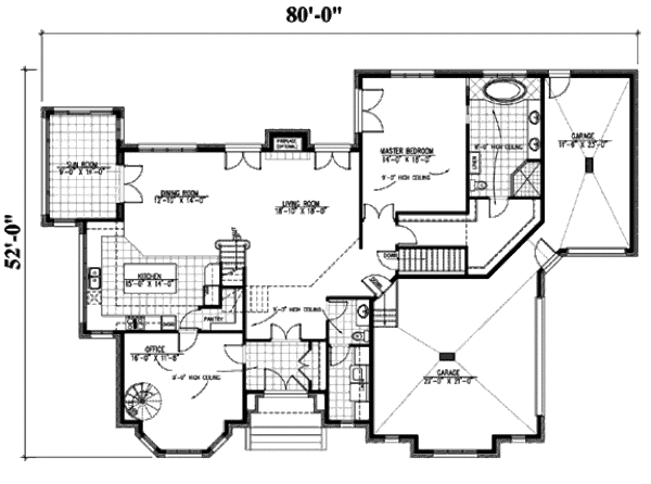European Floor Plan - Main Floor Plan #138-236