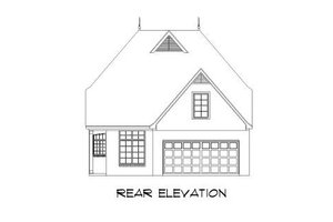 Exterior - Rear Elevation for European House Plan #424-237 - 3 bed, 2.5 bath