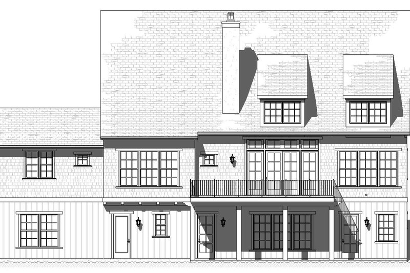 Dream House Plan - Exterior - Rear Elevation for Traditional House Plan #901-149 - 4 bed, 3.5 bath
