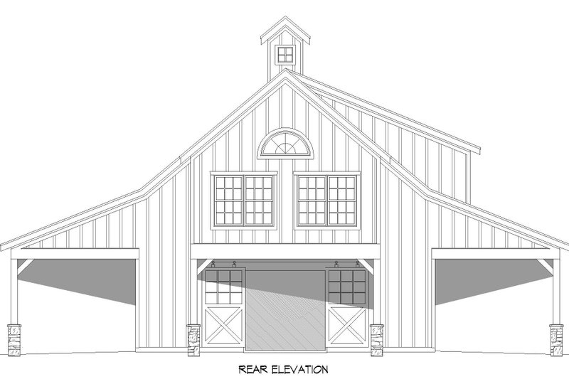 House Plan Design - Exterior - Rear Elevation for Country House Plan #932-766 - 3 bed, 3 bath