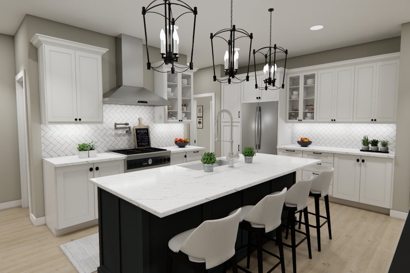 House Blueprint - Interior - Kitchen 1 for Bungalow House Plan #51-1405 - 3 bed, 2 bath