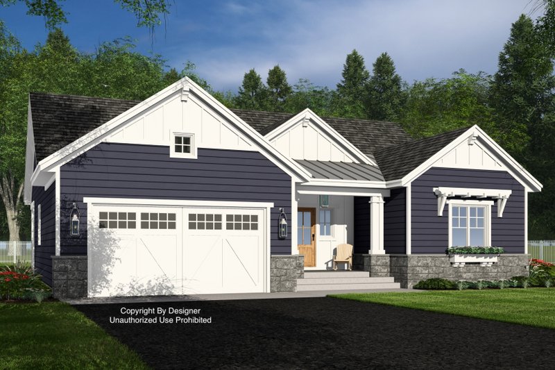 House Design - Exterior - Front Elevation 4 for Craftsman House Plan #51-1397 - 3 bed, 2.5 bath