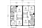 Colonial Style House Plan - 2 Beds 1.5 Baths 3354 Sq/Ft Plan #25-347 
