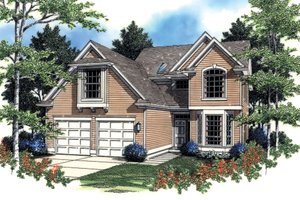 Traditional Exterior - Front Elevation Plan #48-380