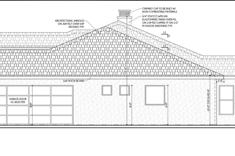 House Design - Exterior - Other Elevation 1 for Modern House Plan #1110-21 - 4 bed, 3.5 bath