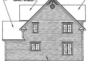 Exterior - Rear Elevation for Farmhouse House Plan #23-2170 - 3 bed, 1.5 bath