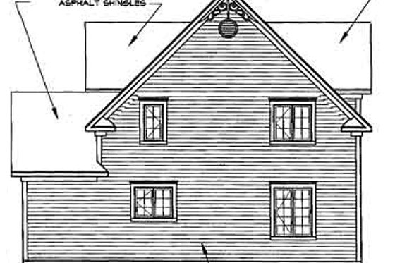 Exterior - Rear Elevation for Farmhouse House Plan #23-2170 - 3 bed, 1.5 bath