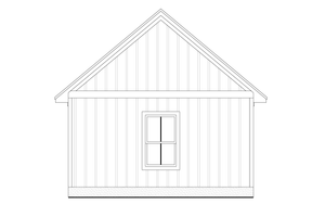 Exterior - Rear Elevation for Farmhouse House Plan #21-497 - 1 bed, 1 bath