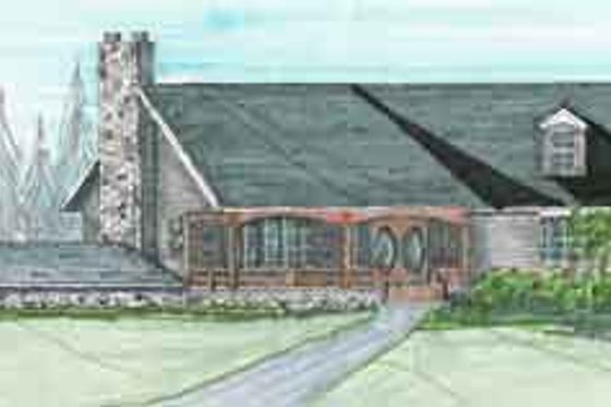 Exterior - Front Elevation for Traditional House Plan #136-111 - 3 bed, 2 bath