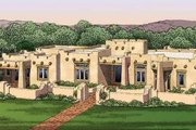 Adobe / Southwestern Style House Plan - 3 Beds 3.5 Baths 3959 Sq/Ft Plan #72-482 