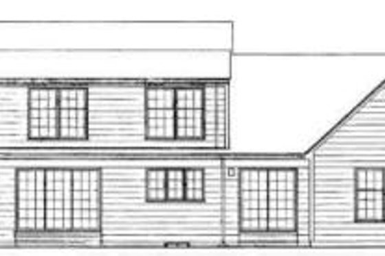 Exterior - Rear Elevation for Colonial House Plan #72-442 - 3 bed, 2.5 bath
