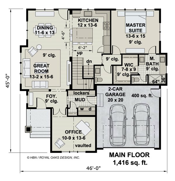 Traditional Floor Plan - Main Floor Plan #51-1204