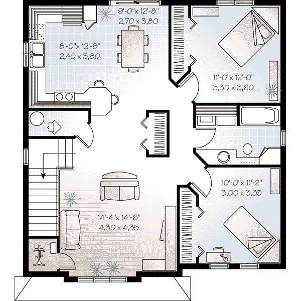 Southern Floor Plan - Upper Floor Plan #23-508