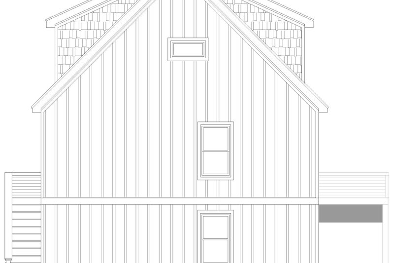 House Blueprint - Exterior - Other Elevation 1 for Country House Plan #932-1262 - 2 bed, 4 bath