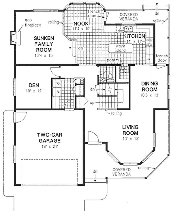 House Blueprint - Victorian Floor Plan - Main Floor Plan #18-245