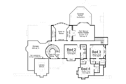 European Style House Plan - 4 Beds 4.5 Baths 4041 Sq/Ft Plan #119-182 