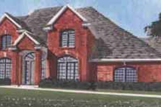 Exterior - Front Elevation for European House Plan #65-189 - 4 bed, 3.5 bath