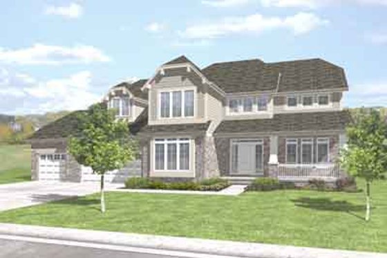 Exterior - Front Elevation for Bungalow House Plan #50-275 - 5 bed, 4 bath