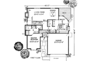 Traditional Style House Plan - 3 Beds 2.5 Baths 1775 Sq/Ft Plan #312-254 