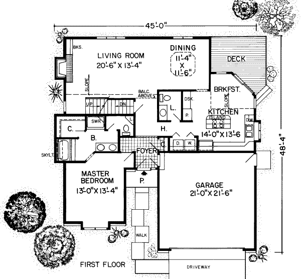 Traditional Floor Plan - Main Floor Plan #312-254