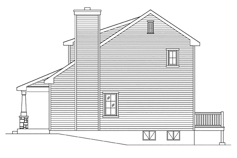 Dream House Plan - Exterior - Other Elevation for Bungalow House Plan #22-598 - 1 bed, 1.5 bath
