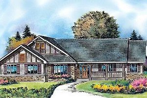 Country Exterior - Front Elevation Plan #427-8