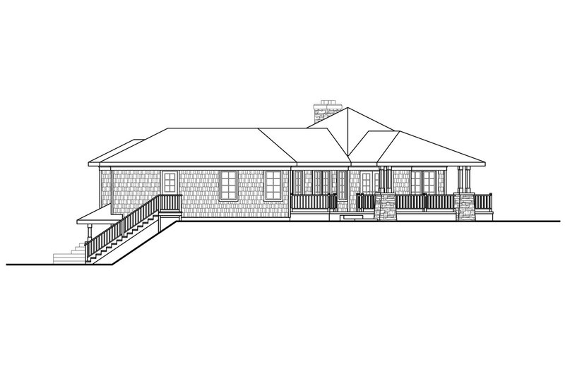 Dream House Plan - Exterior - Other Elevation 1 for Craftsman House Plan #124-1092 - 3 bed, 2 bath