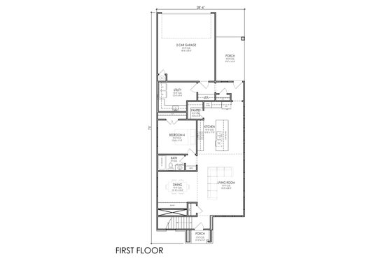 Floor Plan - Upper Floor for Contemporary House Plan #1119-10 - 4 bed, 3 bath