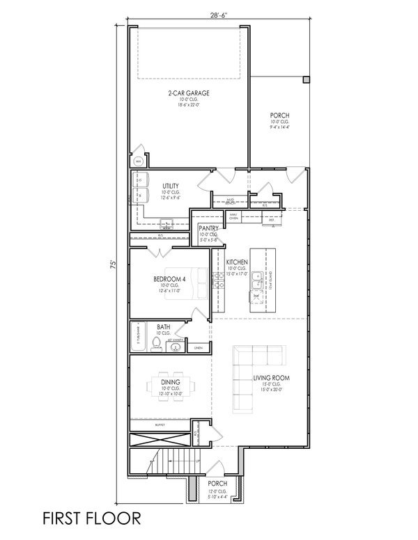 House Plan Design - Floor Plan - Upper Floor for Contemporary House Plan #1119-10 - 4 bed, 3 bath