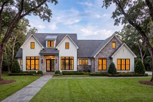 Architectural House Design - Exterior - Front Elevation for Southern House Plan #430-430 - 3 bed, 3.5 bath