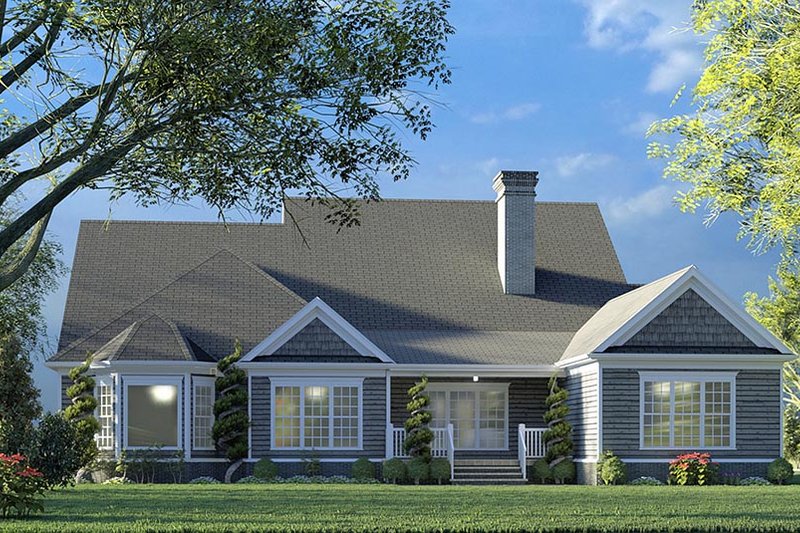 House Blueprint - Exterior - Rear Elevation for Farmhouse House Plan #923-190 - 4 bed, 3 bath