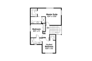 Floor Plan - Upper Floor for Traditional House Plan #124-416 - 4 bed, 3 bath