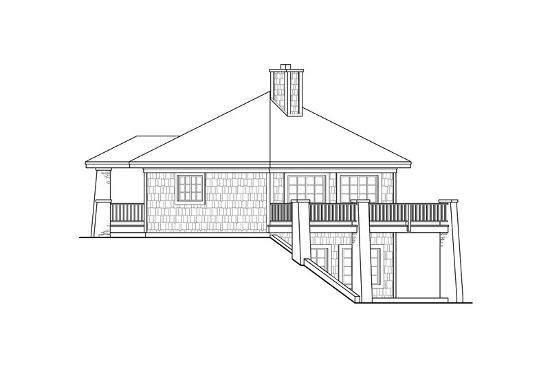 Home Plan - Exterior - Other Elevation 1 for Prairie House Plan #124-1143 - 1 bed, 1 bath