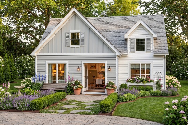 Home Plan - Exterior - Front Elevation 2 for Traditional House Plan #455-801 - 1 bed, 1 bath