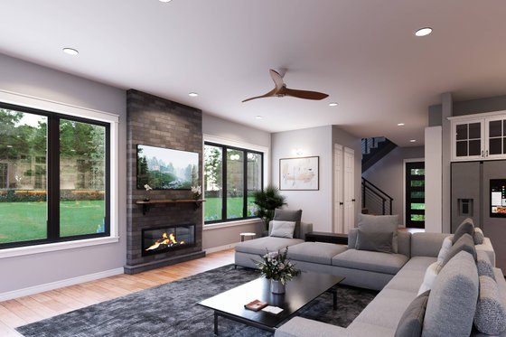 Interior - Family Room for Contemporary House Plan #932-1430 - 4 bed, 4.5 bath