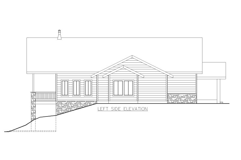 Dream House Plan - Exterior - Other Elevation for Craftsman House Plan #117-1037 - 2 bed, 2 bath