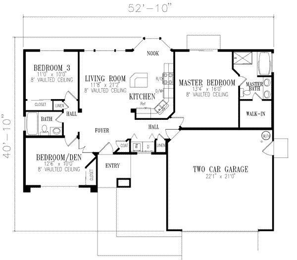 Home Plan - Mediterranean Floor Plan - Main Floor Plan #1-196