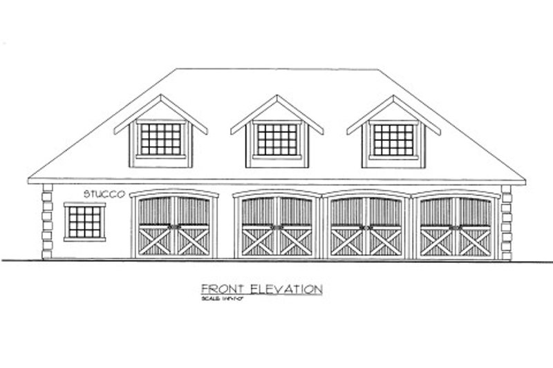 Home Plan - Exterior - Other Elevation 1 for European House Plan #117-614 - 4 bed, 5.5 bath