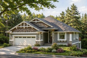 Architectural House Design - Exterior - Front Elevation for Craftsman House Plan #1100-175 - 3 bed, 2 bath